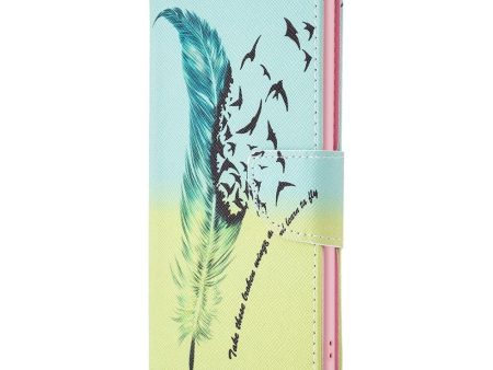 iPhone 14 Pro Læder Cover m. Pung & Print - Fjer Online