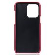 iPhone 14 Pro Læderbetrukket Plastik Cover - Pink Online Sale