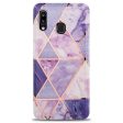 Samsung Galaxy A30 Fleksibelt Plastik Cover - Lilla Marmor For Sale