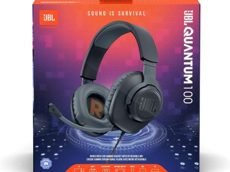 JBL Quantum 100 - Wired Over-Ear Gaming Headphones - Black For Sale