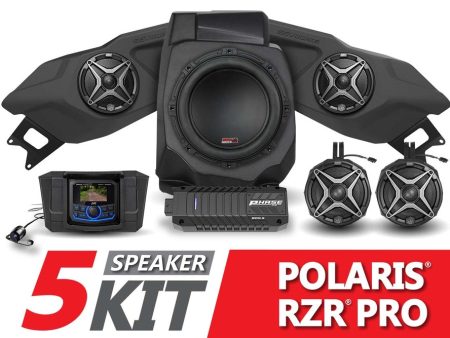 5-Speakers Audio-Kit for 2020-2024 Polaris RZR Pro Pro R Turbo R Hot on Sale