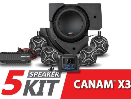 SSV Works 2017-2024 CanAm X3 Complete SSV 5-Speaker Plug-and-Play System w JVC - 230-X32-Q5A1 Online Sale