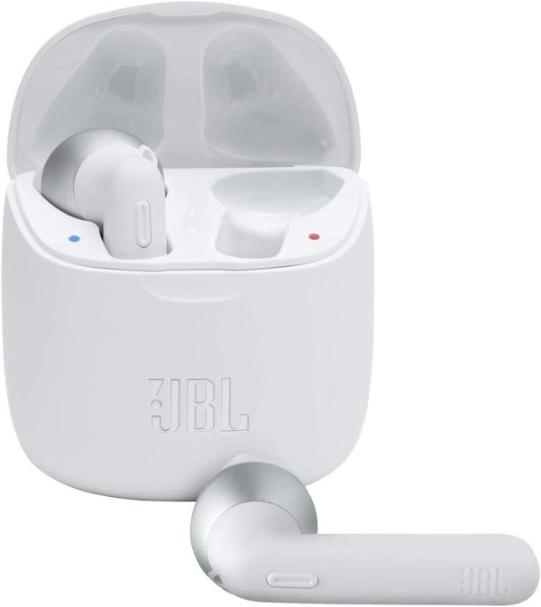 JBL Tune 225TWS True Wireless Earbud Headphones - JBL Pure Bass Sound, Bluetooth, 25H Battery, Dual Connect, Native Voice Assistant (White) (Renewed) Hot on Sale