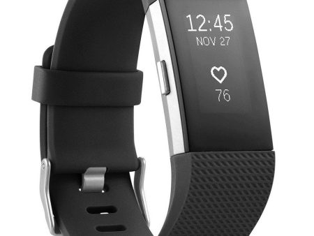 Fitbit Charge 2 Heart Rate + Fitness Wristband Black Large (Renewed) Cheap