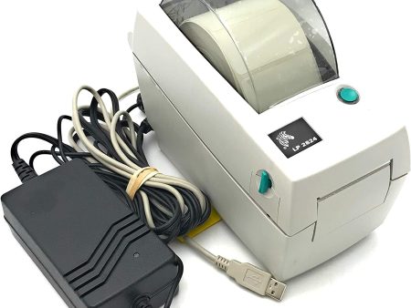 Zebra LP 2824 Printer 2824-21100-0001 W New Adapter, power, USB cables & Test Print For Sale