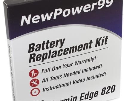 Garmin Edge 820 Battery Replacement Kit with Tools, Video Instructions and Extended Life Battery Online Sale