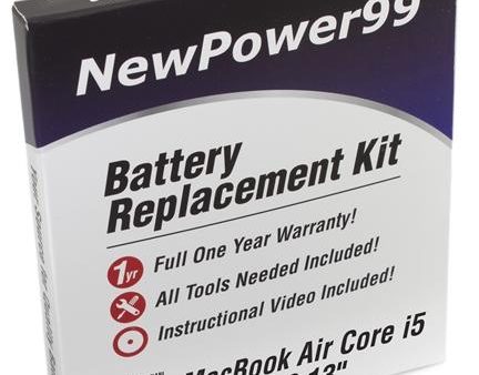 Apple MacBook Air Core i5 1.3 13  Battery Replacement Kit with Tools, Video Instructions and Extended Life Battery Online