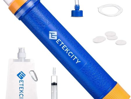 Etekcity Water Filter Straw Camping Water Purification Portable Water Filter Survival Kit for Camping, Hiking, Hurricanes Hot on Sale