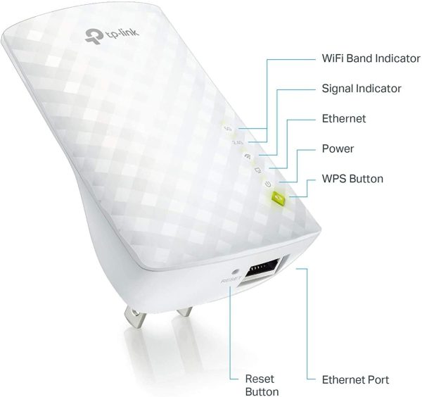 TP-Link AC750 WiFi Extender (RE220), Covers Up to 1200 Sq.ft and 20 Devices, Up to 750Mbps Dual Band WiFi Range Extender, WiFi Booster to Extend Range of WiFi Internet Connection Fashion