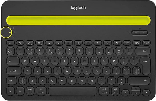 Logitech Bluetooth Multi-Device Keyboard K480 for Computers. Tablets and Smartphones. Black, Compact, Dial and Switch, Spill-Resistant Keyboard - 920-006342 (Renewed) Hot on Sale