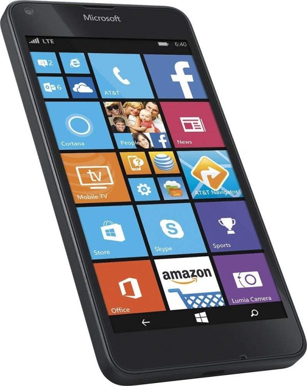 Lumia 640 4G LTE Smartphone, 6764A with 8GB Memory Cell GoPhone - Black - Compatible with Microsoft Nokia 8.1 Phones -Carrier Locked to AT&T Wireless Supply