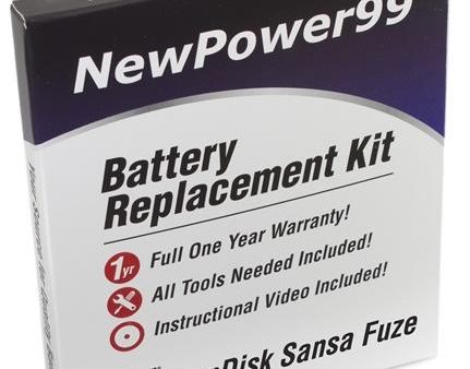 SanDisk Sansa Fuze (SanDisk Sansa Fuze+) Battery Replacement Kit with Tools, Video Instructions and Extended Life Battery Hot on Sale