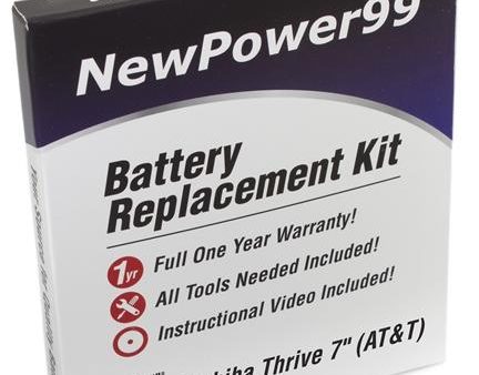 Toshiba Thrive 7  (AT&T) Battery Replacement Kit with Tools, Video Instructions and Extended Life Battery For Sale