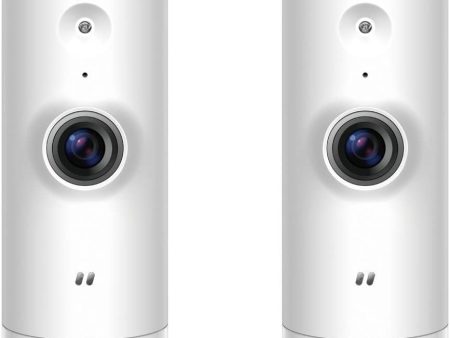 D-Link WiFi Security Camera HD, Mini Indoor, 2-Pack, Cloud Recording, Motion Detection and Night Vision, Works with Alexa (DCS-8000LH 2PK-US) (Renewed) Sale