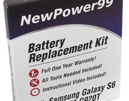 Samsung GALAXY S6 SM-G920T Battery Replacement Kit with Tools, Video Instructions and Extended Life Battery Online now