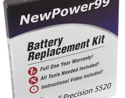 Dell Precision 5520 Battery Replacement Kit with Tools, Extended Life Battery, Video Instructions, and Full One Year Warranty Hot on Sale