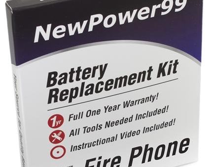 Fire Phone Battery Replacement Kit with Tools, Video Instructions and Extended Life Battery Supply