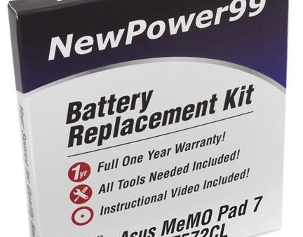 Asus MeMO Pad 7 ME572CL Battery Replacement Kit with Tools, Video Instructions and Extended Life Battery Cheap