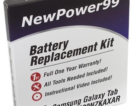 Samsung GALAXY Tab S3 SM-T820NZKAXAR Battery Replacement Kit with Tools, Video Instructions and Extended Life Battery Supply