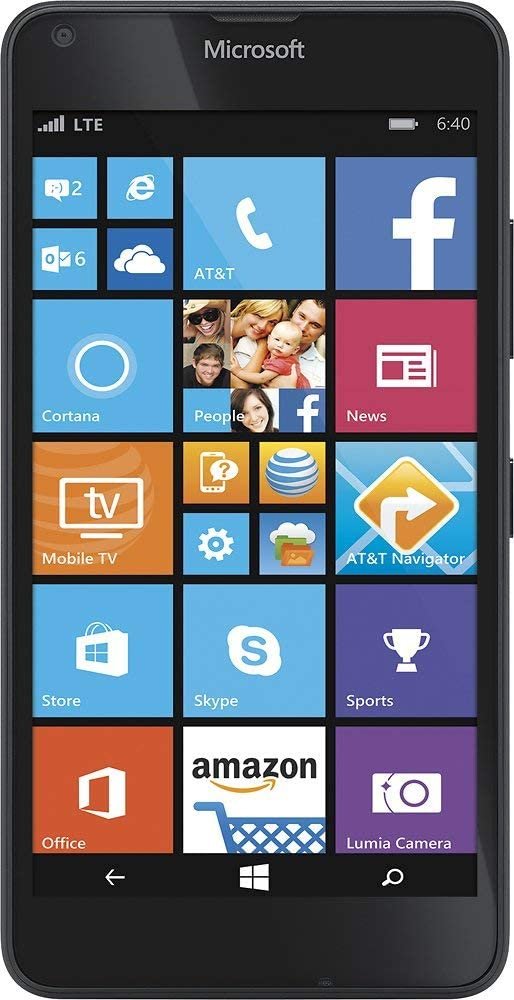 Lumia 640 4G LTE Smartphone, 6764A with 8GB Memory Cell GoPhone - Black - Compatible with Microsoft Nokia 8.1 Phones -Carrier Locked to AT&T Wireless Supply