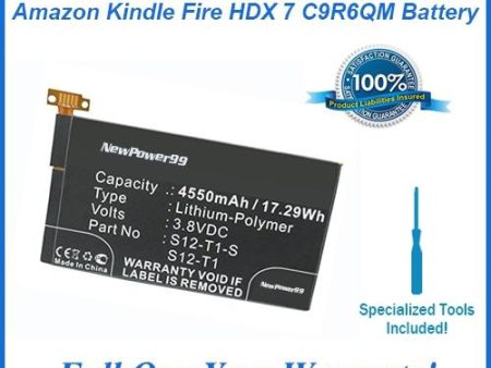 Amazon Kindle Fire HDX 7 C9R6QM Battery Replacement Kit with Special Installation Tools, Extended Life Battery and Full One Year Warranty For Cheap