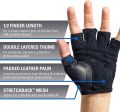 Harbinger Women s Power Weightlifting Gloves with StretchBack Mesh and Leather Palm (Pair) (2017 Model) Supply