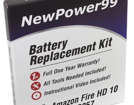 Amazon Fire HD 10 B057 Battery Replacement Kit with Tools, Video Instructions and Extended Life Battery Discount