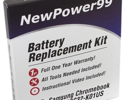 Samsung Chromebook XE503C32-K01US Battery Replacement Kit with Tools, Video Instructions and Extended Life Battery For Sale