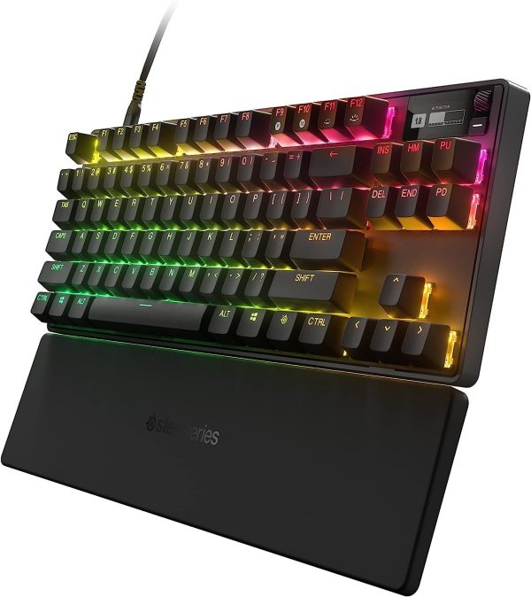 New SteelSeries Apex Pro TKL 2023 Ed.- World s Fastest Mechanical Gaming Keyboard - Adjustable Actuation - Esports Tenkeyless - OLED Screen - RGB - PBT Keycaps - USB-C For Cheap