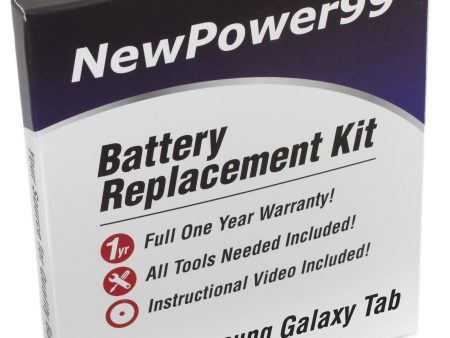 Samsung GALAXY Tab S4 Battery Replacement Kit with New Battery, Tools, and Video Instruction Guide Supply