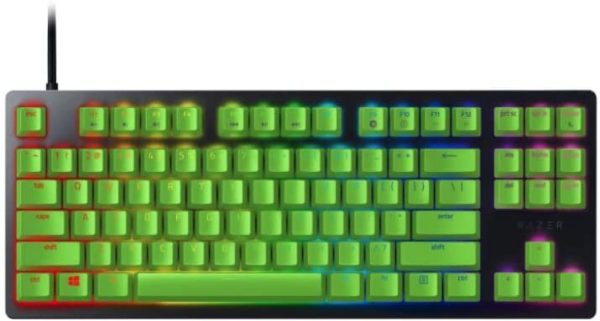 Razer Huntsman Tournament Edition - Compact Gaming Keyboard with Razer Linear Optical Switches - Green Keycaps - US Layout (Renewed) For Sale