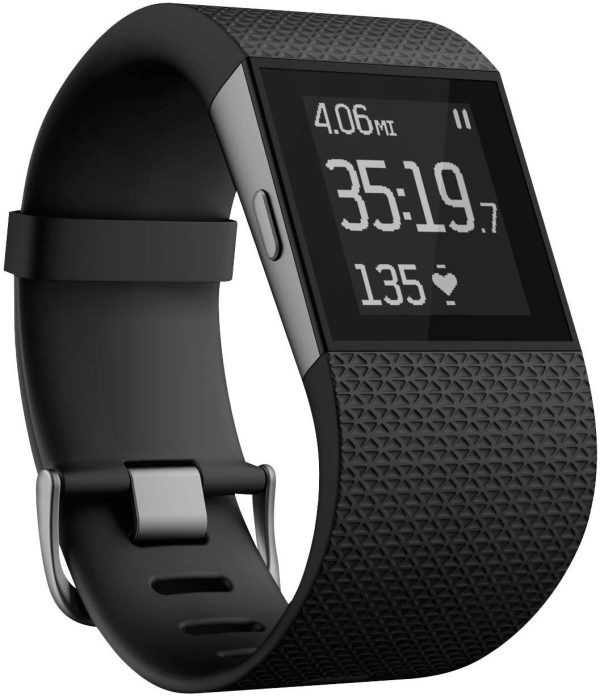 Fitbit Surge Fitness Super Watch (FB501BKL) Black - L - Renewed Online Sale