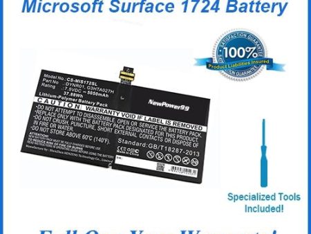 Microsoft Surface 1724 Battery Replacement Kit with Special Installation Tools, Extended Life Battery and Full One Year Warranty on Sale