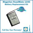 Magellan Roadmate 1340 Battery Replacement Kit with Tools, Video Instructions and Extended Life Battery Hot on Sale