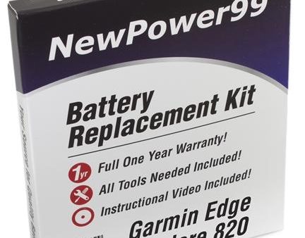 Garmin Edge Explore 820 Battery Replacement Kit with Tools, Video Instructions and Extended Life Battery For Sale