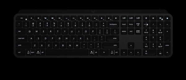 Logitech MX Keys Advanced Wireless Illuminated Keyboard - Graphite (Renewed) Online Sale