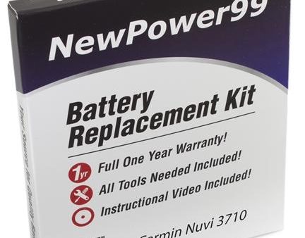 Garmin Nuvi 3710 Battery Replacement Kit with Tools, Video Instructions and Extended Life Battery For Discount