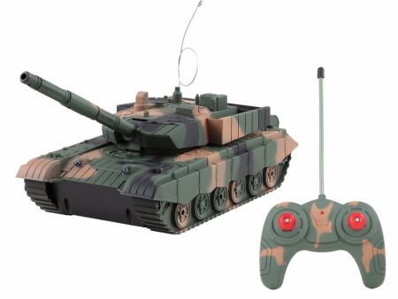 1:20 4CH Power Remote Control Tank Military Vehicle Armored Tank Battle Tanks Turret Rotation Light & Music RC Model Kids Toys For Sale