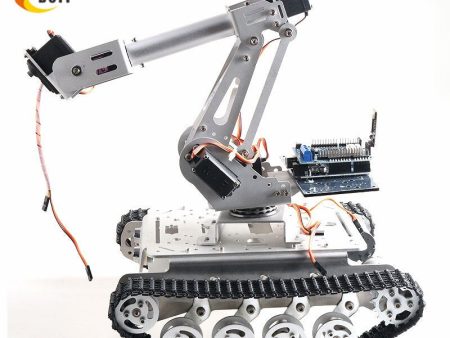 Mobile Robot with 6 DOF Mechanical Arm TS100 Shock Absorber Tank Chassis for Grabbing Transport DIY Educational Project Discount