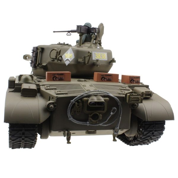 2.4G 1 16 US Snow Leopard Pershing M26 Radio Control Tank Shooting Smoking Sounding Effect World War II Tank RC Model Gift Toy Supply