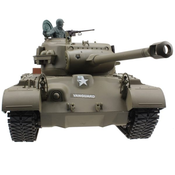 2.4G 1 16 US Snow Leopard Pershing M26 Radio Control Tank Shooting Smoking Sounding Effect World War II Tank RC Model Gift Toy Supply