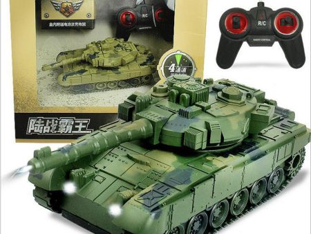 New 1:18 RC Tank Crawler IR Remote Control Toys Simulation Infrared RC Battle Tank Toy RC Car with music and led gifts for kids Sale