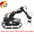 SZDOIT 7DOF Metal Vehicle Robot Mobile Platform 7-Axis Robotic Arm with Gripper + Y100 Tracked Tank Chassis Kit DIY for Arduino Discount