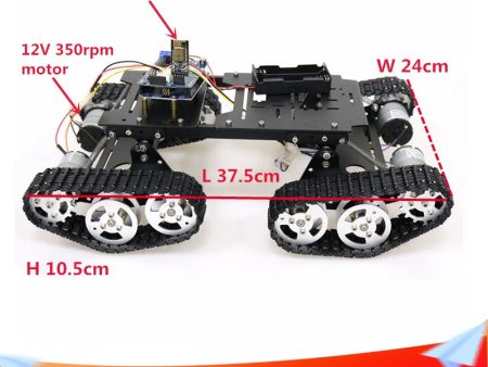 With WiFi PS2 Hnadle Control Kit TS400 4WD Robot Tank Chassis Kit UNO Board+Motor Driver Board+12V DC Motor DIY RC Toy Sale