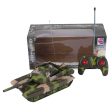 1:20 4CH Power Tank On The Radio Remote Control Military Vehicle Armored Battle Tanks Turret Rotation Light & Music RC Model Cheap